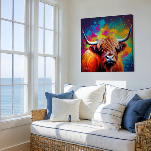 Ellie the Highland Art Canvas